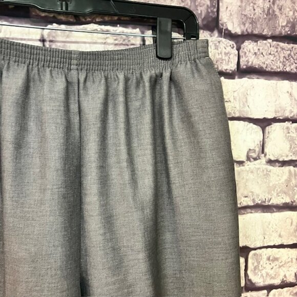 Alfred Dunner Gray Elastic Waist Pull on Pants Size 18 - Picture 3 of 8